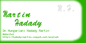 martin hadady business card
